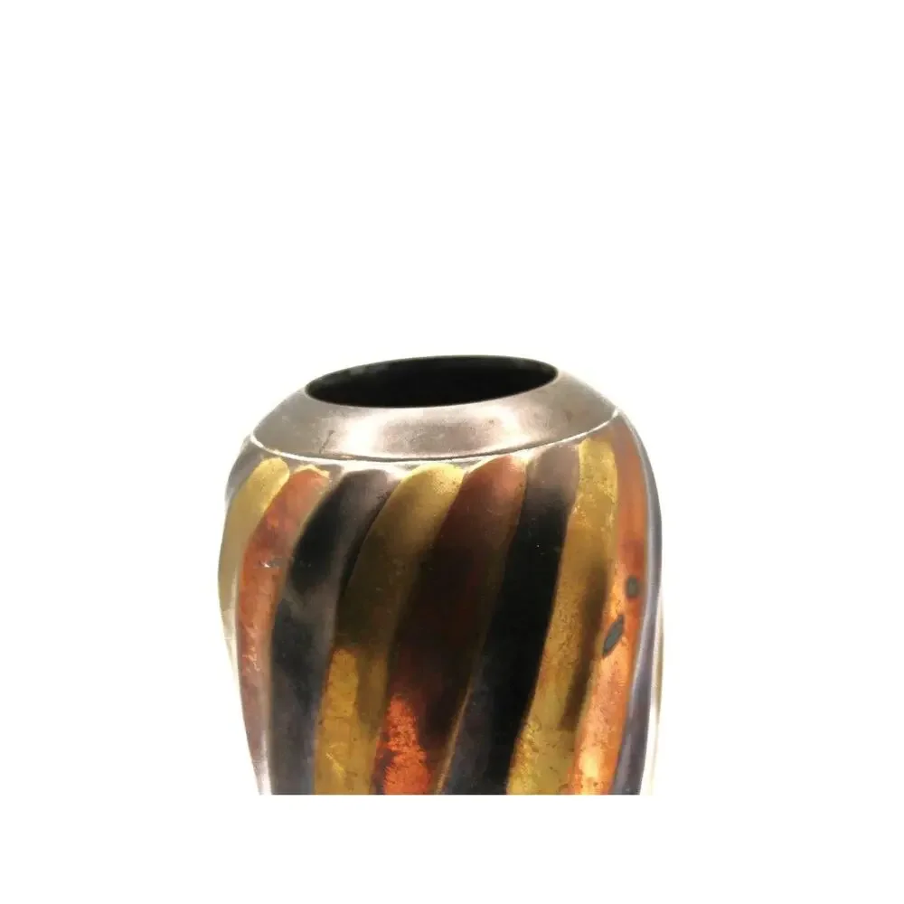 MCM Mixed Metal Brass Vase